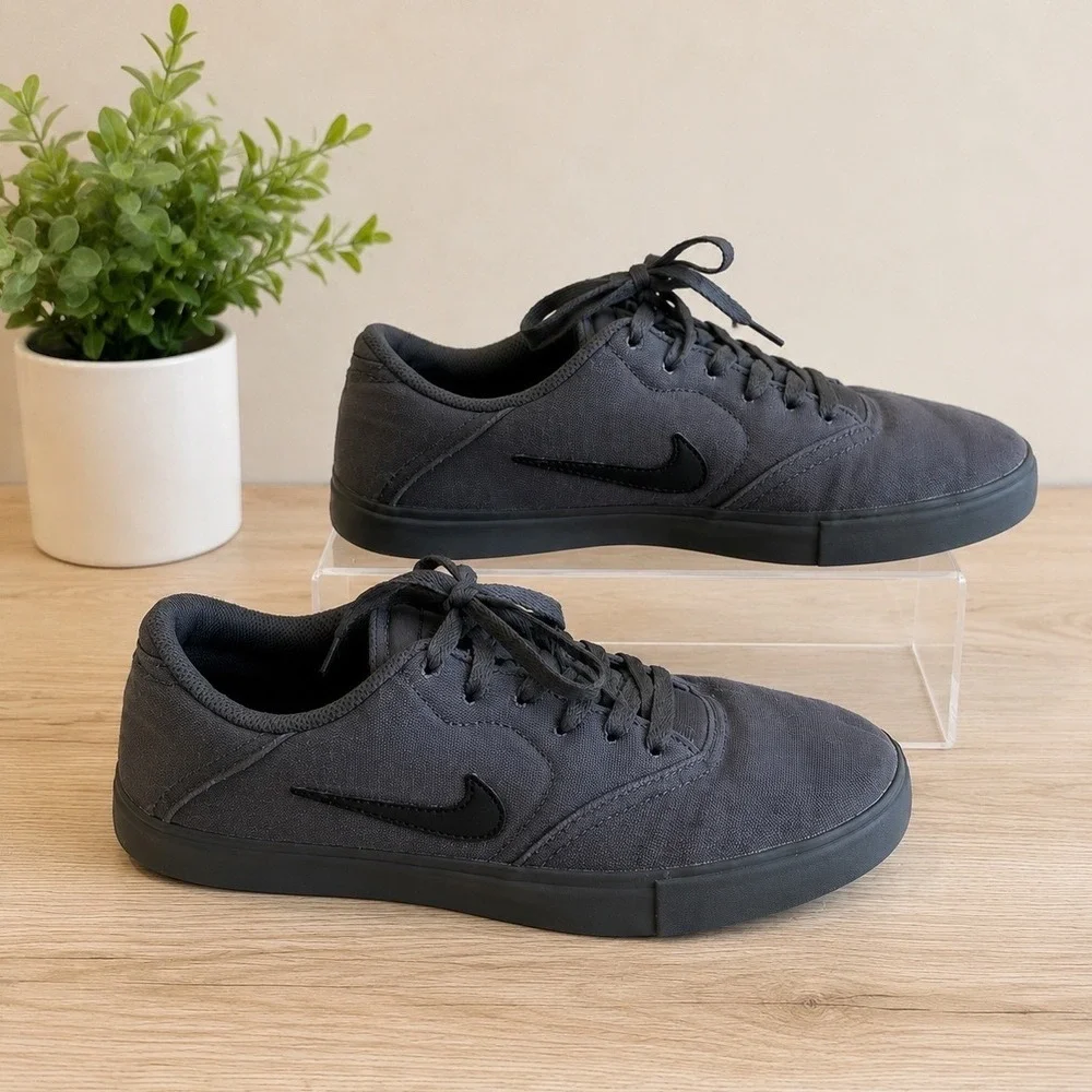 Nike SB Check Solarsoft Canvas Dark Grey‎ Skate Shoes Kids/Mens 6.5 Women's 8